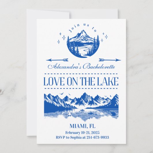 Invitation Blue Nautical Party Theme (Devant)