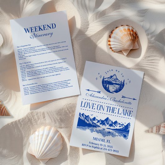Invitation Blue Nautical Party Theme