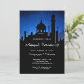 Invitation Blue Night Sky Arabian Nights Aqiqah (Debout devant)