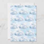 Invitation Blue Nous sommes sur Cloud Nine Baby shower douche (Dos)