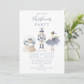 Invitation Blue Nutcracker Christmas (Debout devant)