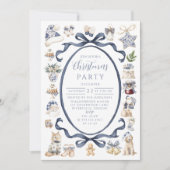 Invitation Blue Nutcracker Wonderland Christmas (Devant)