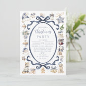 Invitation Blue Nutcracker Wonderland Christmas (Debout devant)