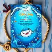 Invitation Blue Ocean Kids Grand requin blanc fête d'annivers