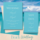 Invitation Blue Ocean Modern Mariage