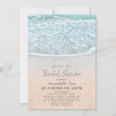 Invitation Blue Ocean & Sandy Beach Fête des mariées à proxim (Devant)