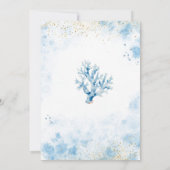 Invitation Blue Ocean Sea You Bientôt Baby shower d'été (Dos)