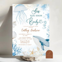 Blue Ocean Sea You Bientôt Baby shower d'été