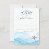 Invitation Blue Ocean Starfish Plage tropicale Mariage (Devant)