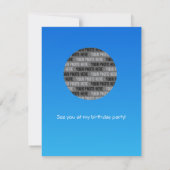 Invitation Blue Ocean Thème Fête d'anniversaire des enfants (Dos)