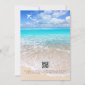 Invitation Blue Ocean Tropical Beach Destination Mariage (Dos)