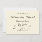 Invitation Blue Ocean Waves Nautilus Seashell Motif Nouveau (Dos)