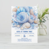 Invitation Blue Oceanic Dreams Boy Anniversaire (Debout devant)