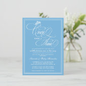 Invitation Blue Once Upon A Time Princess Baby Shower (Debout devant)