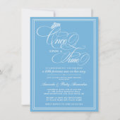 Invitation Blue Once Upon A Time Princess Baby Shower (Devant)