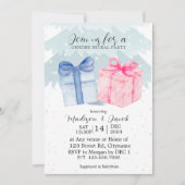 Invitation Blue or Pink Gifts Gender Reveal  (Devant)