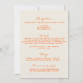 Invitation Blue Orange Drawn Whimsical All In One Wedding (Dos)