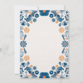 Invitation Blue Orange Floral Elegant Fiesta Spanish Wedding (Dos)