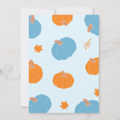 Invitation Blue Orange Fun Pumpkin Premier Anniversaire (Dos)