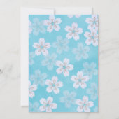 Invitation Blue ou rose Genre Révéler Moderne Sakura Floral (Dos)