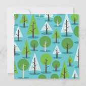 Invitation Blue Owl Moderne Woodland Fête des garçons (Dos)