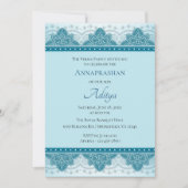 Invitation Blue Paisley Annaprashan | Premier riz (Devant)
