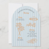 Invitation Blue Palm Springs Pastel Beach Bachelorette Party (Dos)