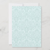 Invitation Blue Pastel Gold Quatrième Rococo baroque Annivers (Dos)