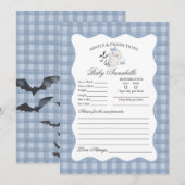 Invitation Blue Pastel Little Boo Ghost Conseil pour Baby Car (Devant / Derrière)
