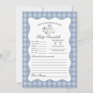 Invitation Blue Pastel Little Boo Ghost Conseil pour Baby Car