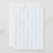 Invitation Blue Pearl Oval Baptism Boy Christening with Cross (Dos)