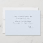 Invitation Blue Peony Flowers Serez-vous mon maître d'honneur (Dos)