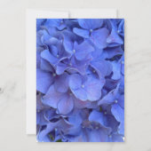 Invitation Blue periwinkel élégant floral hydrangeas Mariage (Dos)