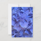 Invitation Blue periwinkel élégant floral hydrangeas Mariage (Dos)