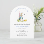 Invitation Blue Peter Rabbit Baby Boy Douche (Debout devant)