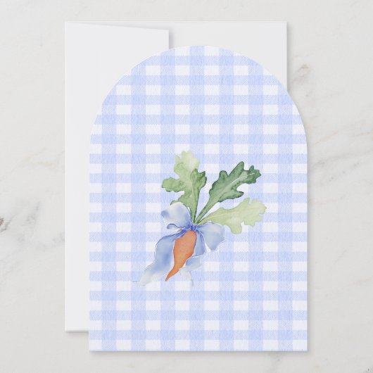 Invitation Blue Peter Rabbit Gingham Baby Shower (Dos)