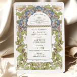 Invitation Blue Petunia Vintage Wedding Art Nouveau Mucha<br><div class="desc">Invitations de mariage Art Nouveau Vintage par Alphonse Mucha dans un design floral, romantique et fantaisiste. Les fleurs victoriennes complètent les polices art déco classiques. Entrez vos informations personnalisées, et vous avez terminé. Si vous souhaitez modifier la conception, cliquez simplement sur le bouton bleu "Customiser". Merci tellement pour considérer mon...</div>
