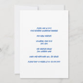 Invitation Blue Photo Collage personnalisé fête d'anniversair (Dos)