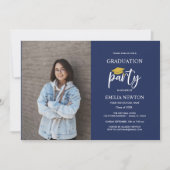 Invitation Blue Photo TASSEL Graduation Party (Devant)