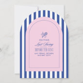 Invitation Blue & pink tennis bachelorette itinerary invitat (Devant)