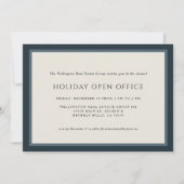 Invitation Blue Plaid Business Corporate Holiday Christmas (Devant)