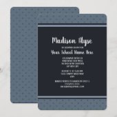 Invitation Blue Polka Dot College Trunk Party (Devant / Derrière)