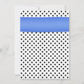 Invitation Blue Polka Dot Sunflower Baby shower garçon (Dos)