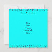 Invitation Blue Poster de animal 35th Elegant Birthday Party (Dos)