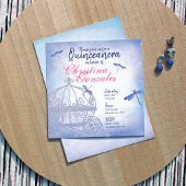 Invitation Blue Princess Carriage Quinceañera