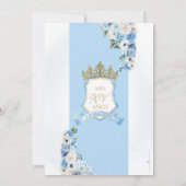 Invitation Blue Princess Cinderella Royal Quinceanera v6 (Dos)