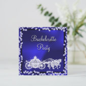 Invitation Blue Princess Coach & Hors Bachelorette Party (Debout devant)