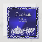 Invitation Blue Princess Coach & Hors Bachelorette Party (Devant)