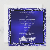Invitation Blue Princess Coach & Horses 30e anniversaire (Dos)