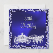 Invitation Blue Princess Coach & Horses 30e anniversaire (Devant)